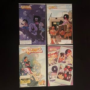 Four Steven Universe Comic books. Hard to find and special edition Sold together